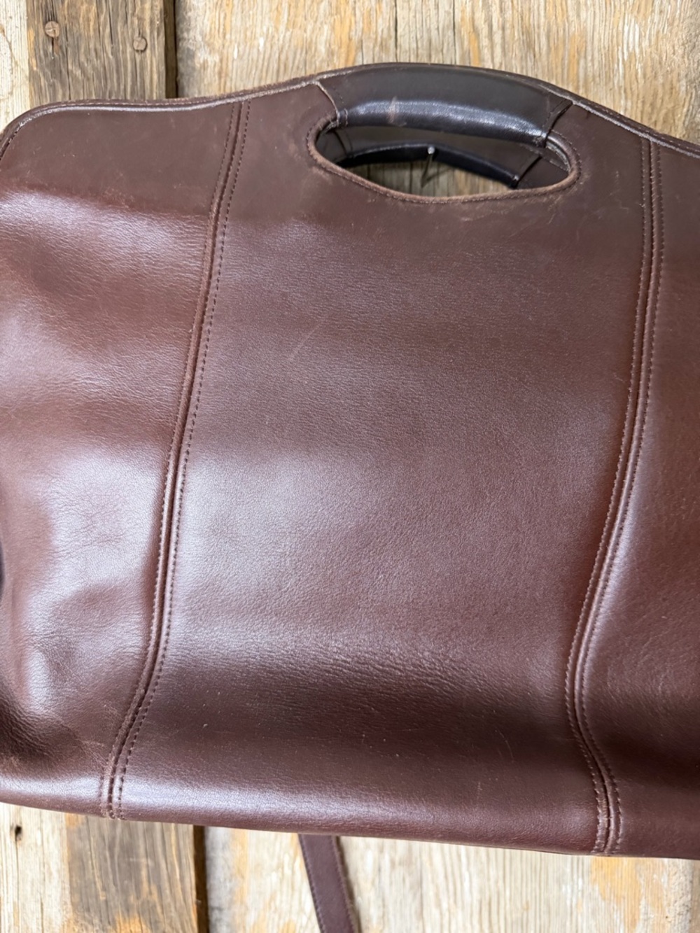 VTG Coach 9995 Brown Leather Large Shopper Tote Bucket Satchel - Picture 12 of 16
